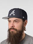 Бейсболка 47 BRAND арт. B-SRS01WBP-NY01 Atlanta Braves MLB (темно-синий)